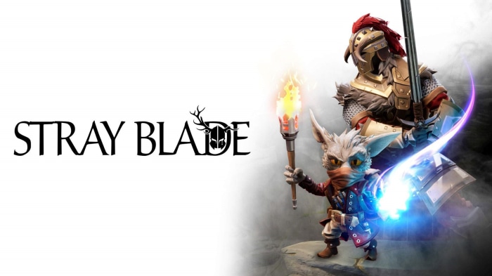 Stray Blade game logo with characters