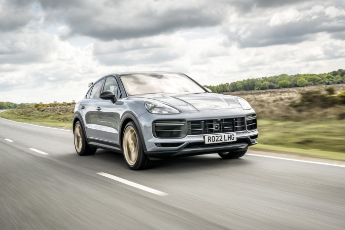 Porsche Cayenne Turbo Coupe on a road