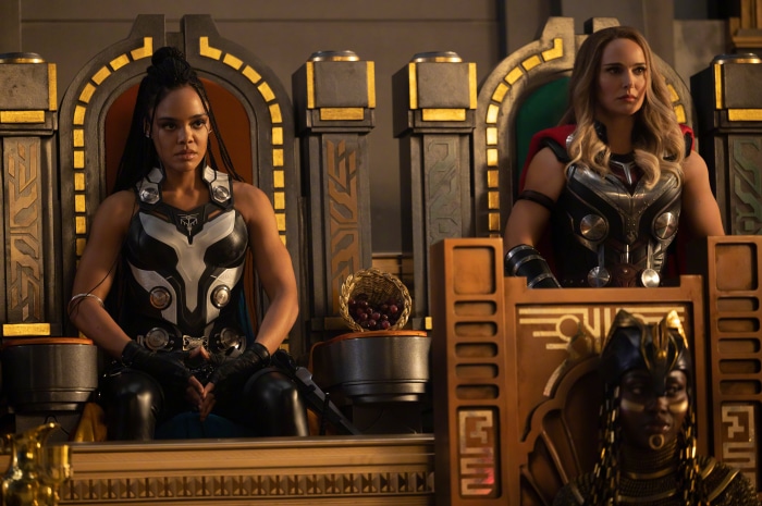 Valkyrie and Thor from Thor: Love and Thunder 4K