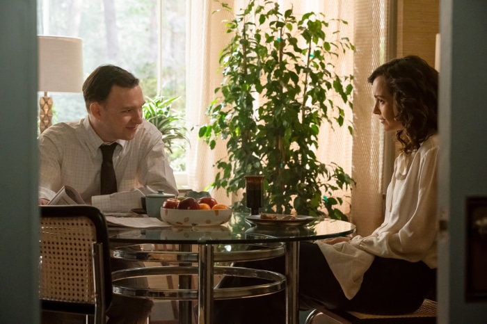 Man and woman at table
