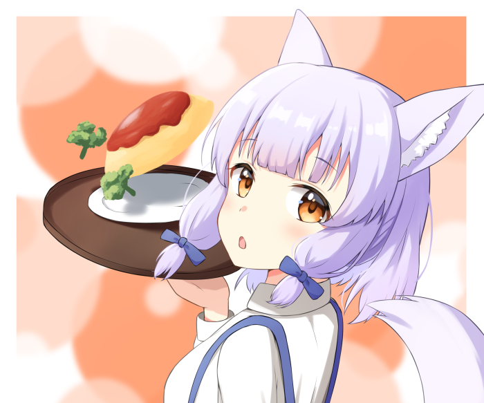 Lico from The Demon Girl Next Door serving food
