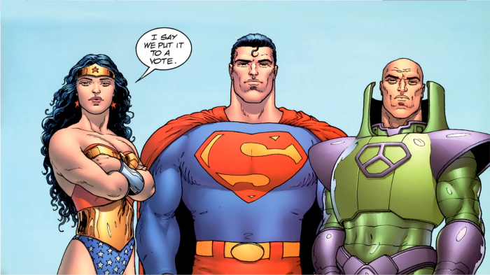 Wonder Woman, Superman, and Lex Luthor from JLA Earth 2