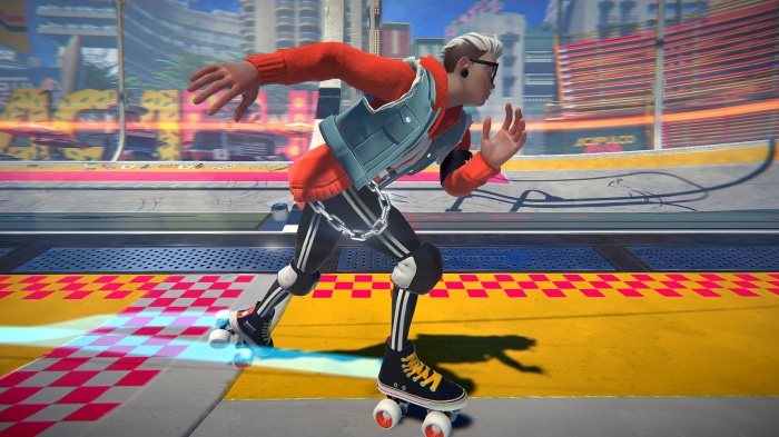 Roller Champions character on roller skates