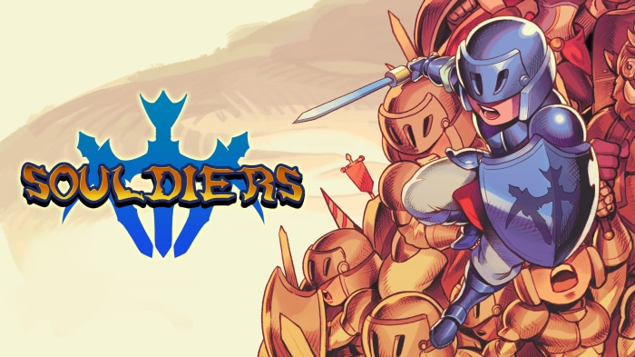 Souldiers game logo with knights