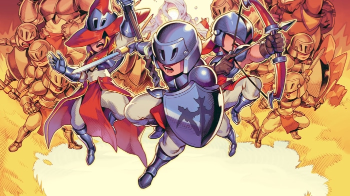 Knights and soldiers in battle