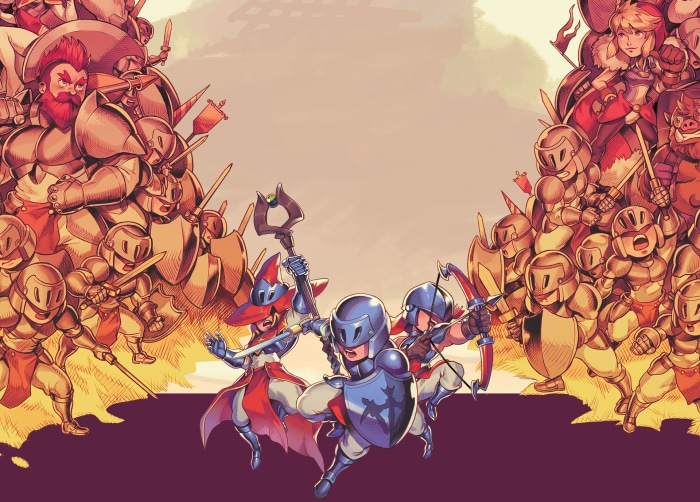 Fantasy soldiers in battle