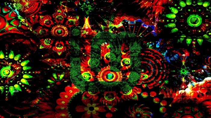 Linux Mint abstract floral pattern