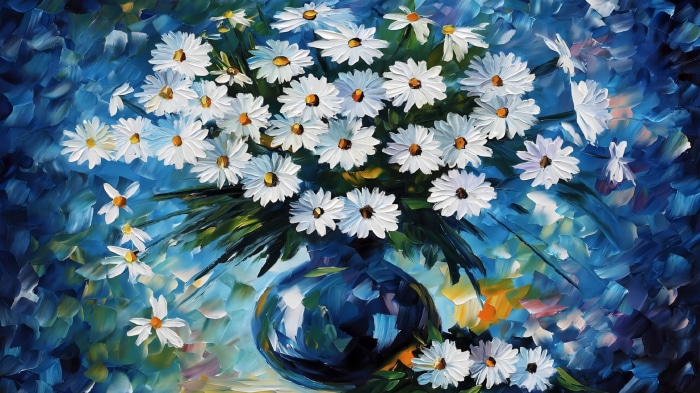Morning Radiance by Leonid Afremov Daisy Painting