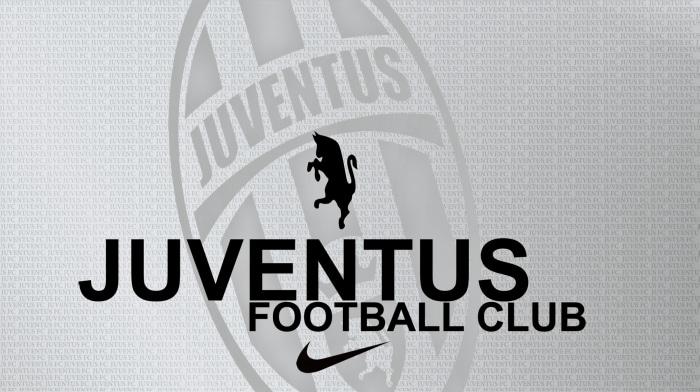 Juventus Football Club logo with bull and Nike logo