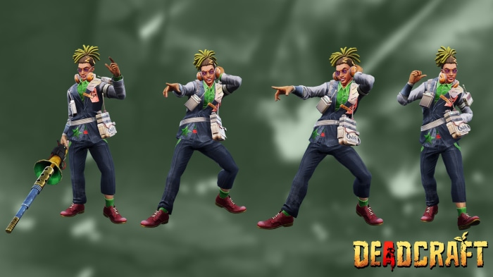 Deadcraft character with weapon and accessories