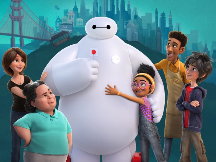Baymax and friends in San Fransokyo
