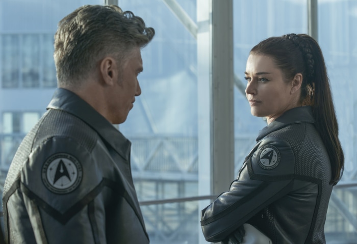 Una Chin-Riley and Captain Pike from Star Trek: Strange New Worlds