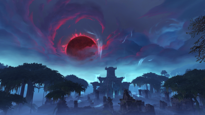 World of Warcraft Nazmir - Eclipsed Sky Over Ruins