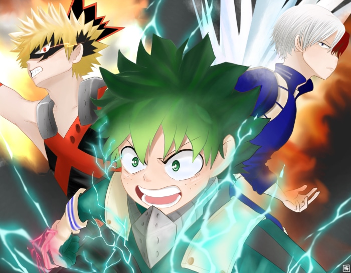 #1363526 My Hero Academia HD, Izuku Midoriya, Shoto Todoroki, Katsuki