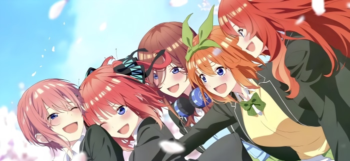 The Quintessential Quintuplets: Ichika, Nino, Miku, Yotsuba, and Itsuki