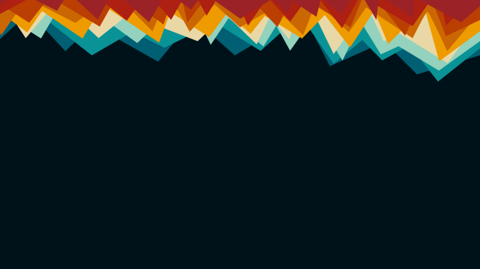 Abstract jagged colorful layers on dark background