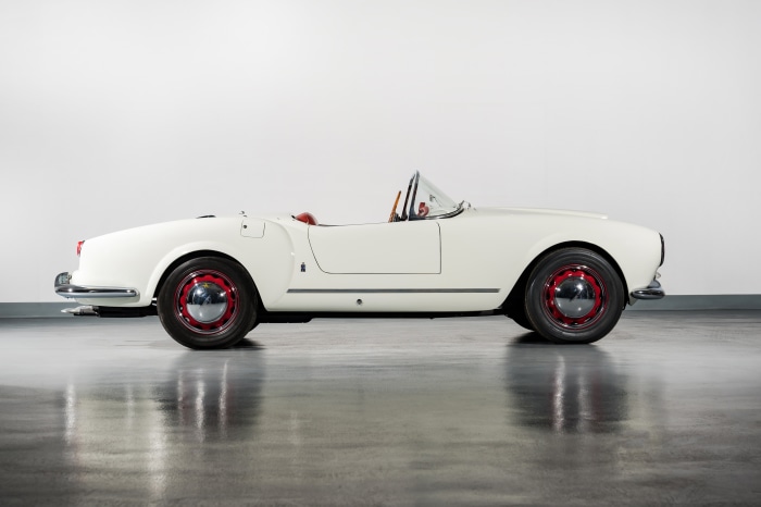 White Lancia Aurelia B24S Spider convertible