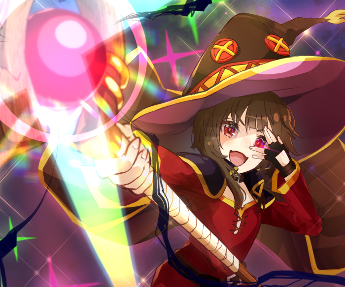Megumin from KonoSuba Casting Spell