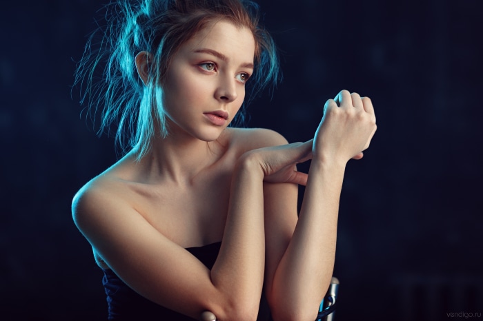 4K Portrait of a Young Woman Model