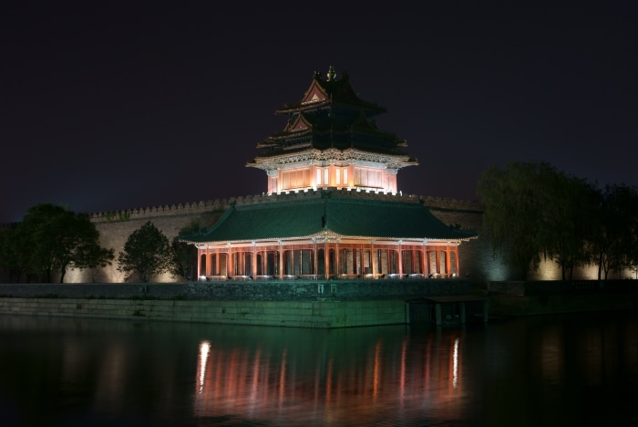 Forbidden City Tower at Night, Beijing 4K