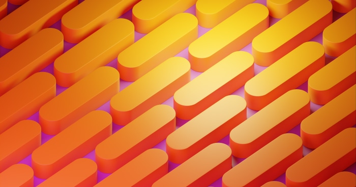 Orange and Yellow Rounded Rectangles Pattern 4K