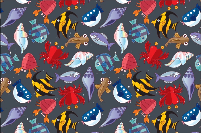 Artistic 4K Sea Life Pattern