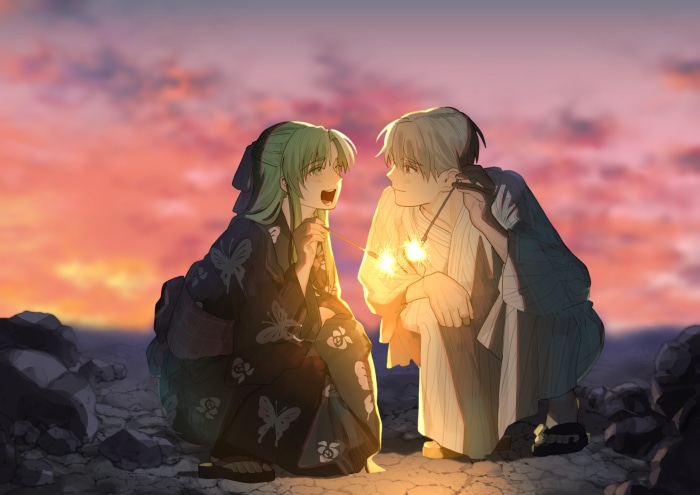 Hojo Satoshi and Sonozaki Shion from When They Cry