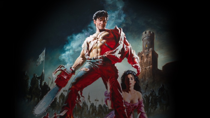 Ash from Army of Darkness with chainsaw