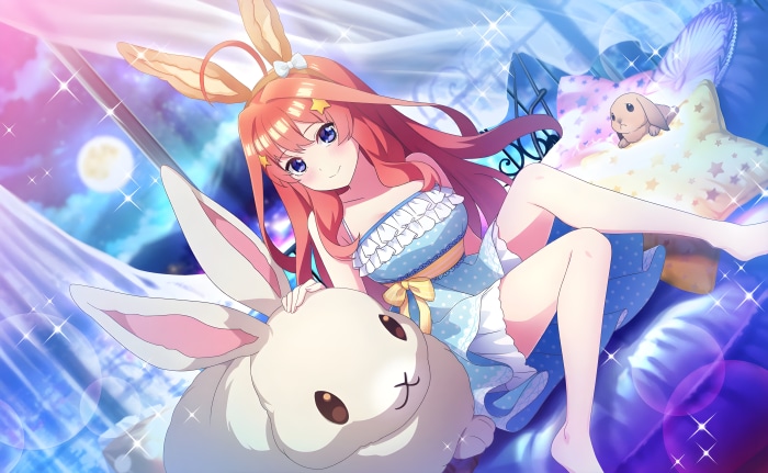 Itsuki Nakano from The Quintessential Quintuplets with bunnies