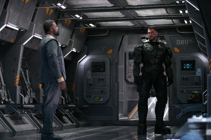 Master Chief from Halo and a man in a suit