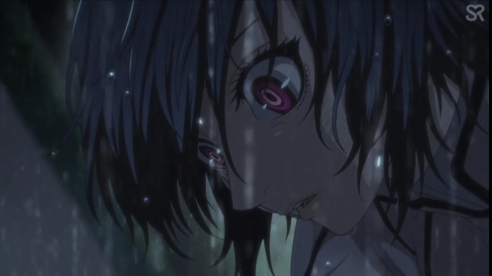 Close-up of a character with striking eyes