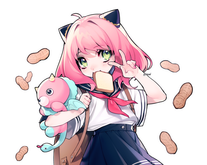Anya Forger from Spy X Family with a plush toy