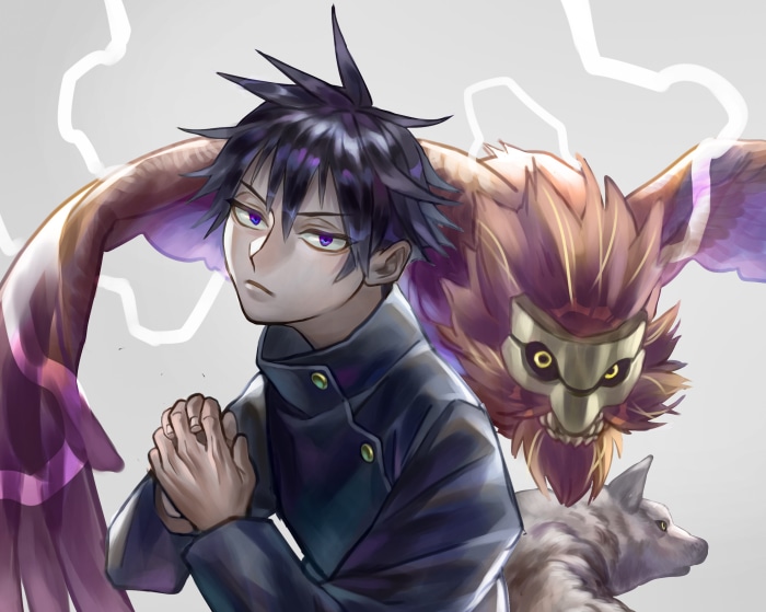 Megumi Fushiguro with Divine Dogs from Jujutsu Kaisen