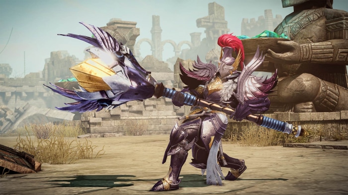 Warrior with a large hammer in Lost Ark