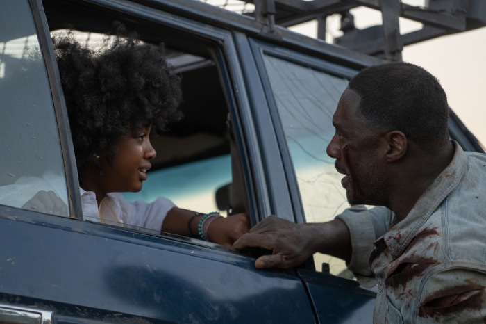 Idris Elba and Leah Jeffries in Beast (2022) 4K