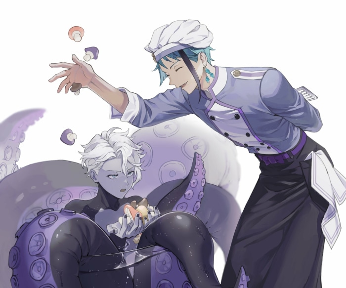 Azul Ashengrotto and Jade Leech from Twisted Wonderland
