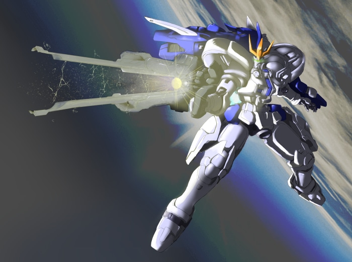 OZ-00MS2B Tallgeese III in space