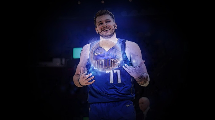 Luka Dončić in Dallas Mavericks uniform