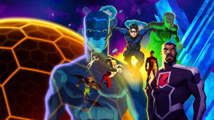 Young Justice characters in space