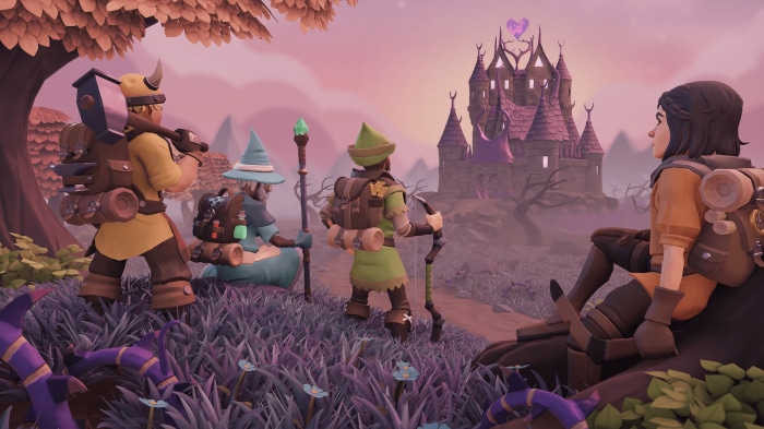 For The King II characters in front of a castle