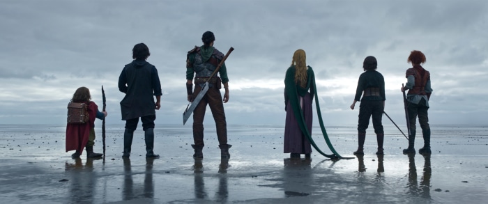 Willow and companions on a beach