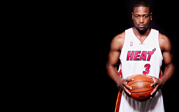 Dwyane Wade in Miami Heat Jersey