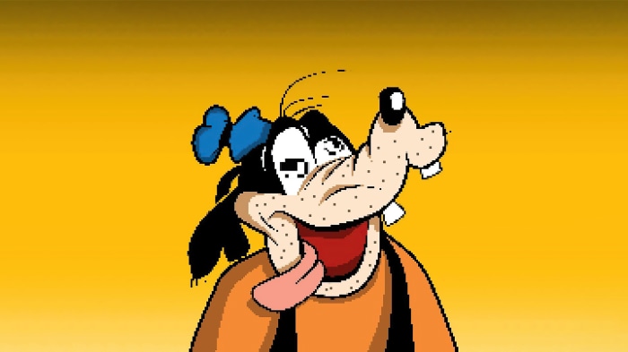 Goofy in 8-bit style