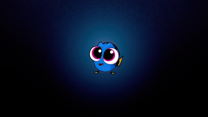 Cute blue fish artwork