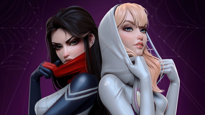 Silk and Gwen Stacy from Spider-Man