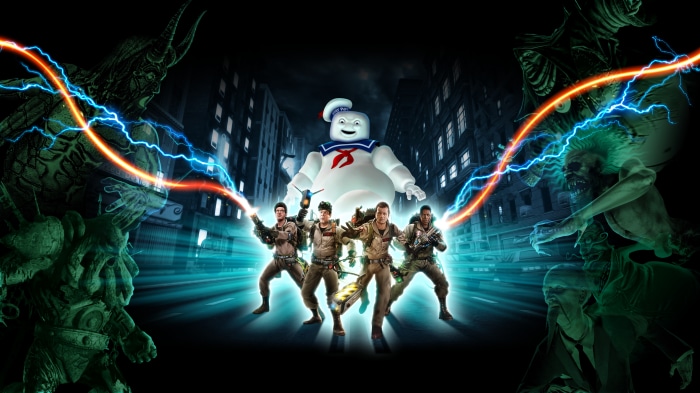 Ghostbusters with Stay Puft Marshmallow Man and Monsters