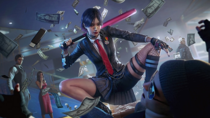 Girl with baseball bat in Mission Zero