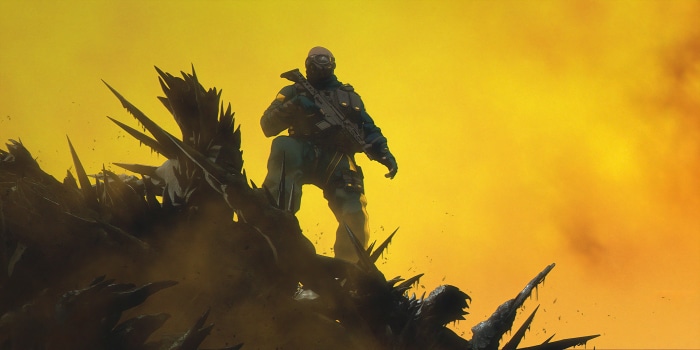 Soldier standing on alien terrain in Tom Clancy's Rainbow Six Extraction