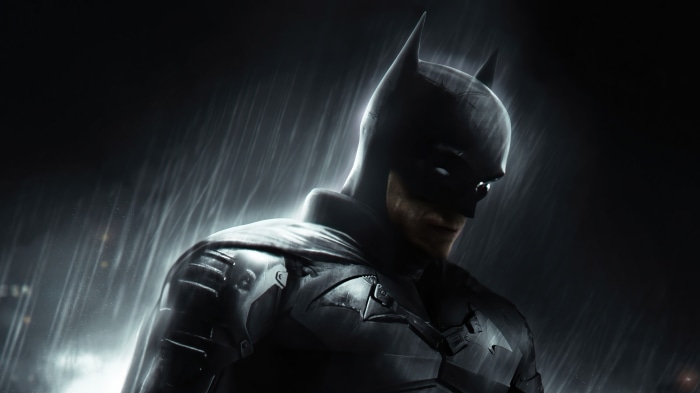 Batman in the rain, digital art