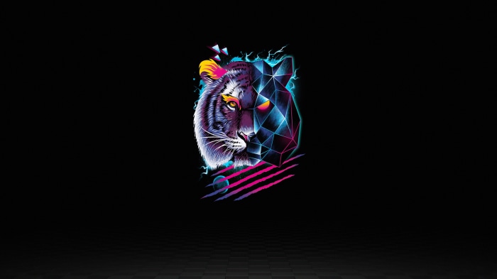 Retrowave Tiger Artwork